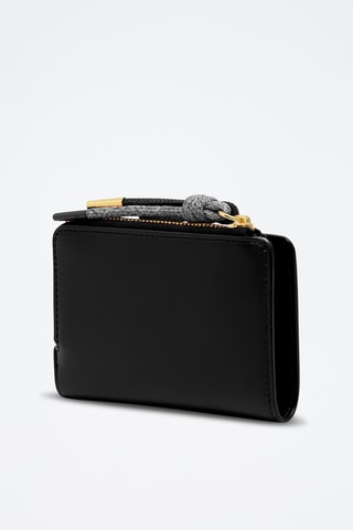 Portafoglio in pelle - Nero e dorato