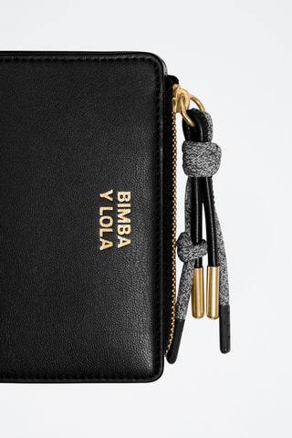 Portafoglio in pelle - Nero e dorato