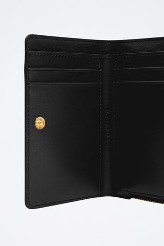 Portafoglio in pelle - Nero e dorato