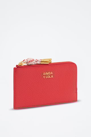 Portacarte in pelle - Rosso