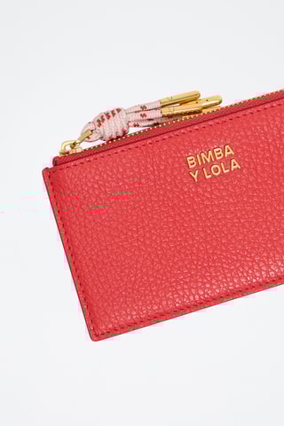 Portacarte in pelle - Rosso