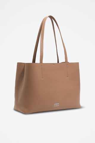 Shopping bag in pelle - Marrone chiaro