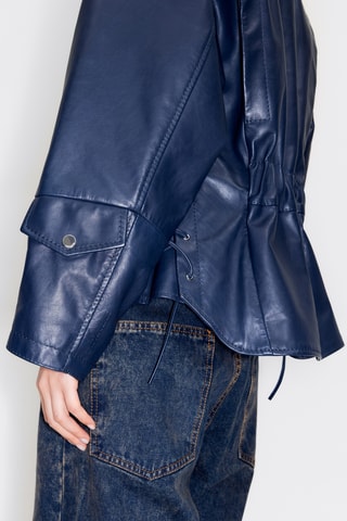 Giacca in pelle - Navy