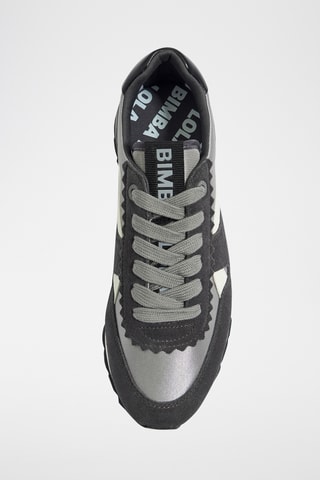 Sneakers in pelle scamosciata - Argentato