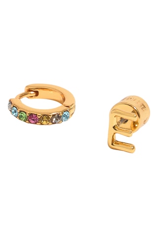 Orecchini spaiati - Dorato e turchese