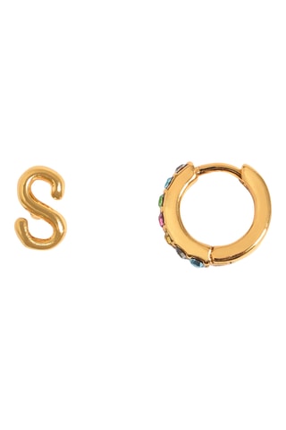 Orecchini spaiati - Dorato e turchese