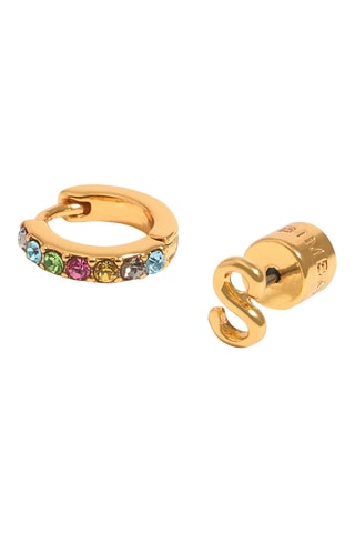 Orecchini spaiati - Dorato e turchese