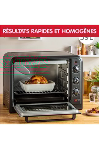 Four à poser chaleur tournante Optimo - 39 l - Noir