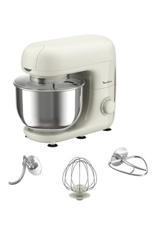 Robot pâtissier Bake Essential avec bol en acier inoxydable - 4,8 l - 800 W - 6 vitesses - Blanc