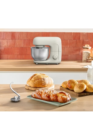 Robot pâtissier Bake Essential avec bol en acier inoxydable - 4,8 l - 800 W - 6 vitesses - Blanc