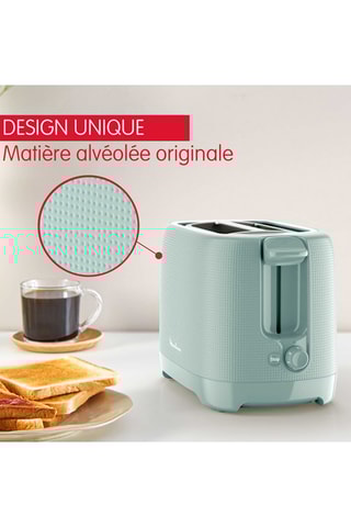 Grille-pain Morning - 720-850 W - 2 fentes - Bleu clair