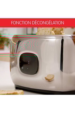 Grille-pain Majestuo - 1050 W - 2 fentes - Gris