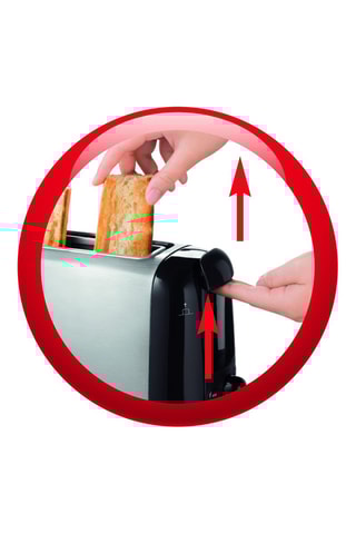 Grille-pain 1 fente - 1000 W - Argenté et noir