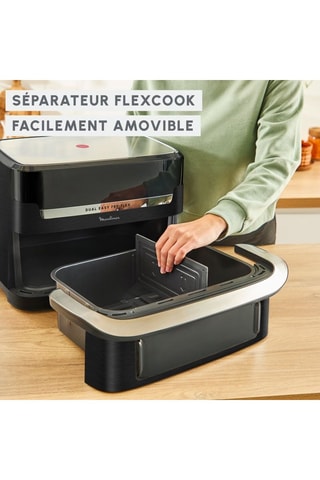 Friteuse sans huile Easy Fry Dual Flex - 2 compartiments - 5,5 et 3,5 l - 2700 W