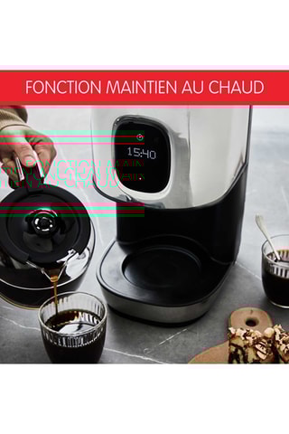 Cafetière programmable Majestuo - 1,25 l - 1000 W - Gris