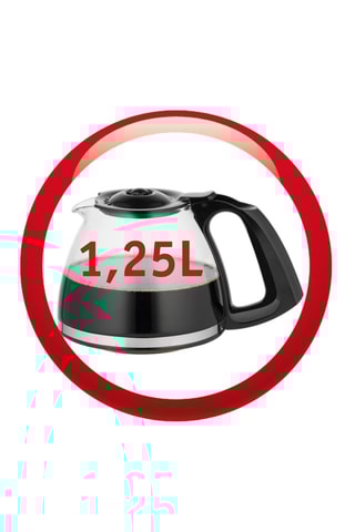 Cafetière filtre Subito 1,25 l - 1000 W - 15 tasses - Noir