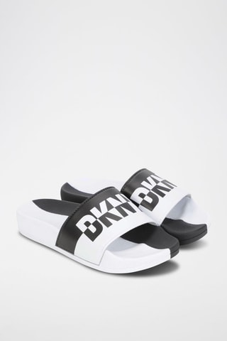 Badslippers Zwart en Wit - DKNY