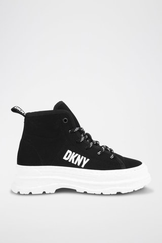 Hoge Platform Sneakers - Zwart en Wit - DKNY