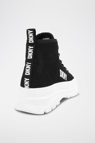 Hoge Platform Sneakers - Zwart en Wit - DKNY