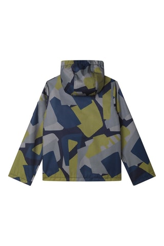 Windjack met Capuchon Marineblauw en Groen