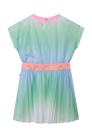 Plisséjurk Dip and Dye Groen en Hemelsblauw - Billieblush