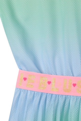 Plisséjurk Dip and Dye Groen en Hemelsblauw - Billieblush