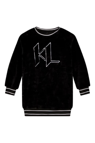 Fleece Sweater-jurk Zwart - Karl Lagerfeld
