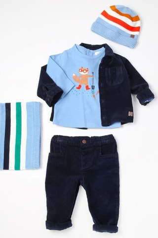 Velours Blouse - Marineblauw - Carrément Beau