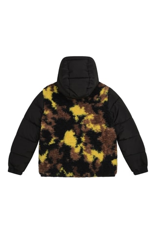 Dubbelzijdige Gewatteerde Jas met Capuchon - Zwart