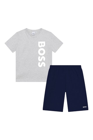 Pyjama - Grijs en marineblauw - Boss