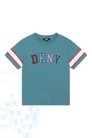 Biologisch Katoenen T-shirt - Pauwblauw - DKNY