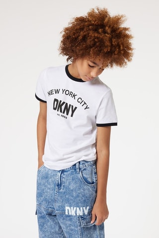 Biologisch Katoenen T-shirt - Wit - DKNY