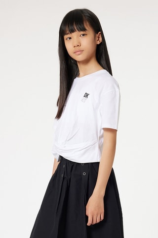 Biologisch Katoenen T-shirt - Wit - DKNY