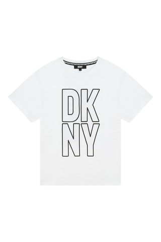 Biologisch Katoenen T-shirt Oversized - Wit - DKNY