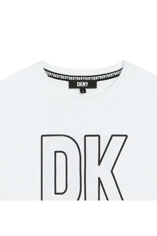 Biologisch Katoenen T-shirt Oversized - Wit - DKNY