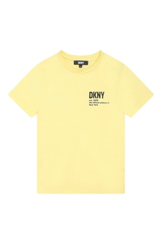 Biologisch Katoenen T-shirt - Geel - DKNY