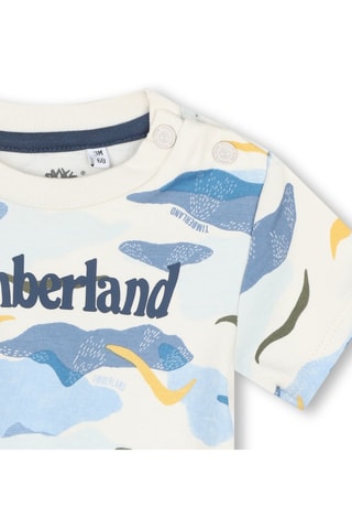 Biologisch Katoenen T-shirt - Ivoorkleurig - Timberland