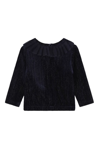 Velours Top - Marineblauw - Billieblush