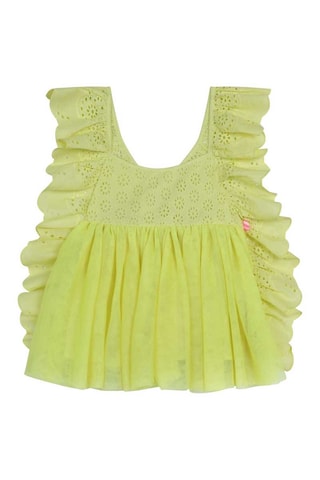 Jurk van 2 Materialen. Geel - Billieblush