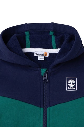 Sweater met Capuchon Turquoise en Marineblauw