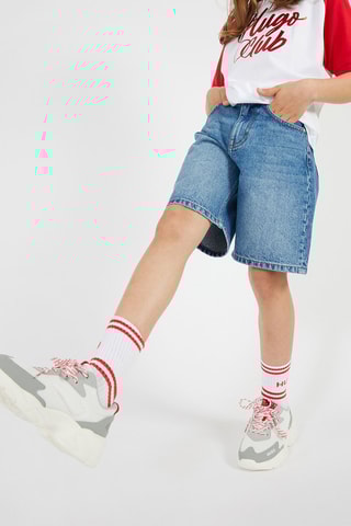 Spijkerbermuda - Marineblauw - Hugo