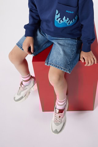 Spijkerbermuda - Marineblauw - Hugo