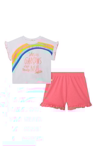 T-shirt en Short - Roze en wit