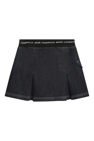 Geplooide Spijkerrok - Zwart