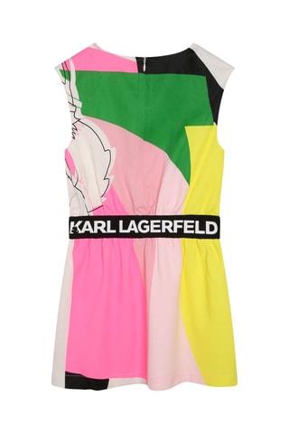 Jurk - Wit en Roze - Karl Lagerfeld