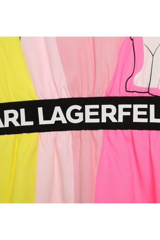Jurk - Wit en Roze - Karl Lagerfeld
