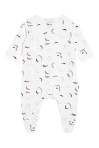 Biologisch Katoenen Kruippakje en Muts - Wit - Boss