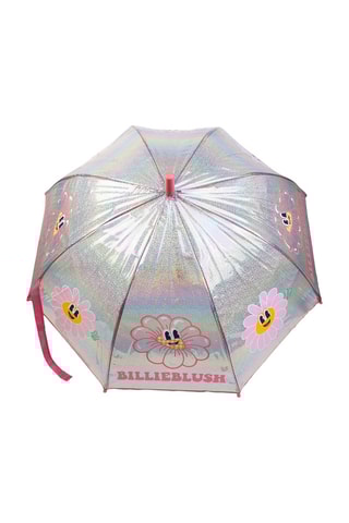 Koepelparaplu - Zilverkleurig en roze