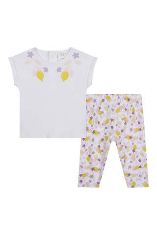 Biologisch Katoenen T-shirt en Legging - Wit - Carrément Beau