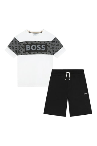 T-shirt en Short - Wit en Zwart - Boss